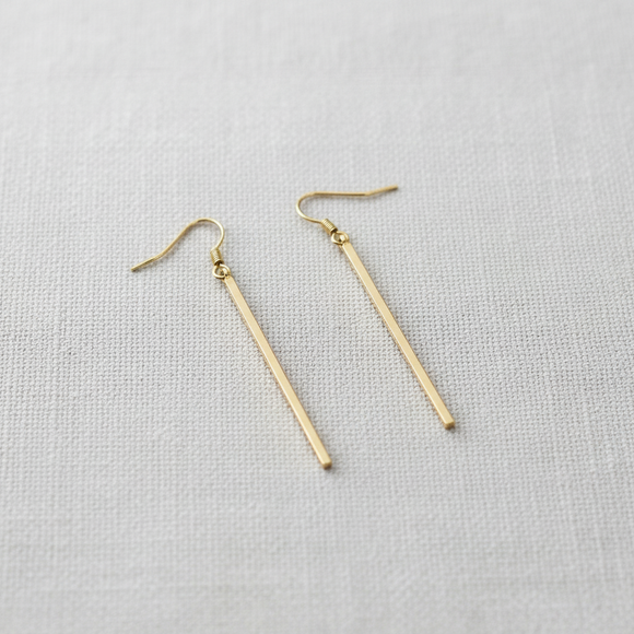Geometric Line Drop Earrings