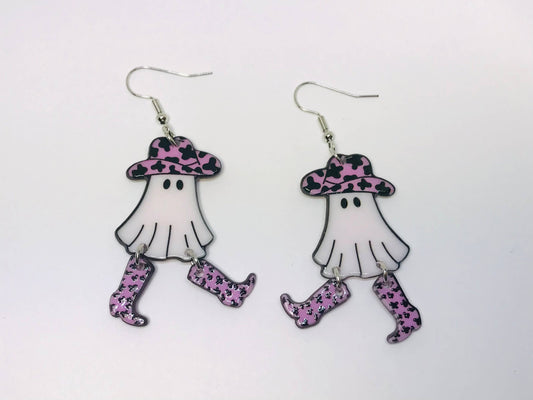 Cowgirl Ghost Boots Earrings