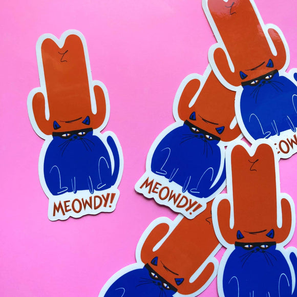 Meowdy Western Cat Sticker