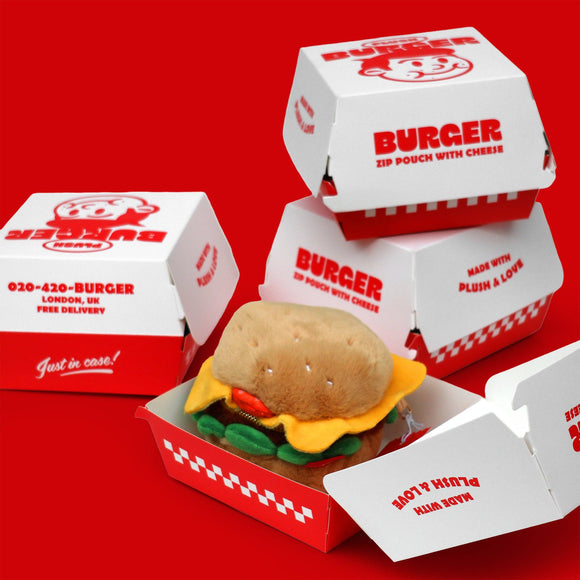 Plush Burger Zip Pouch