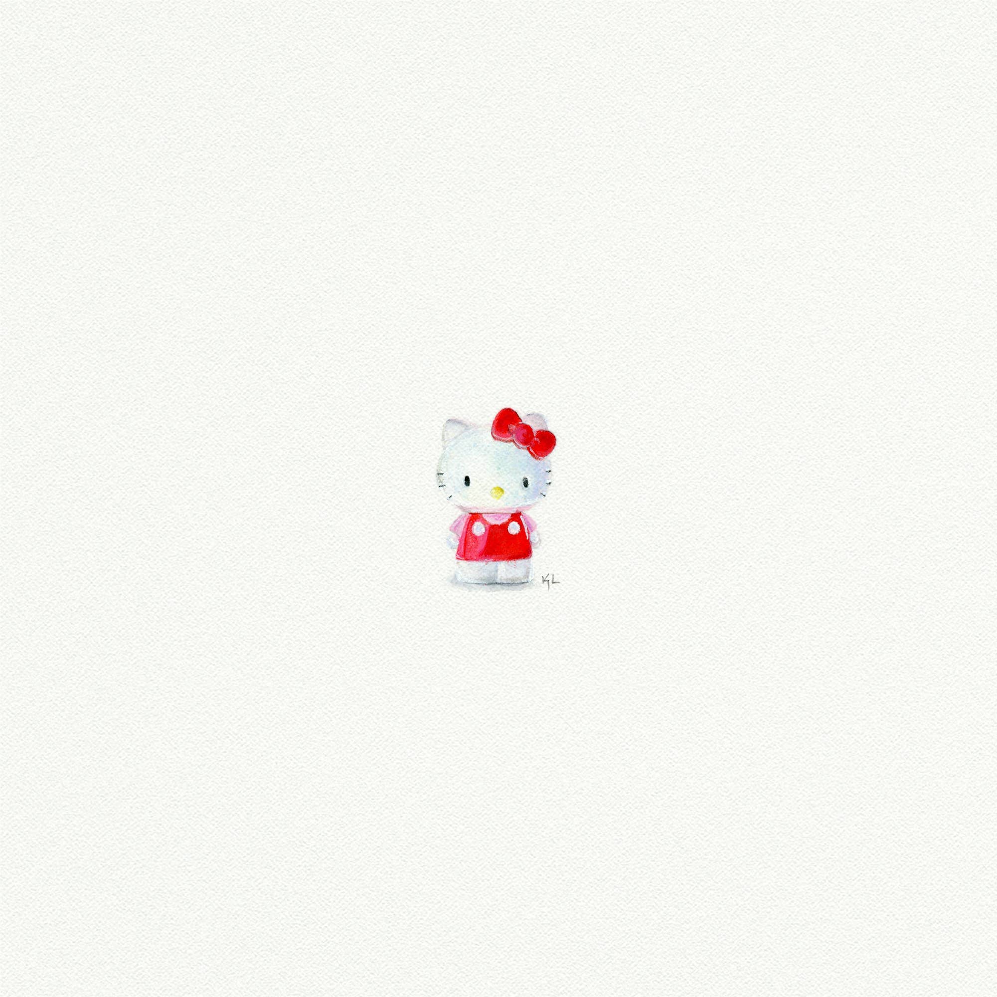 Hello Kitty Mini Watercolor Art Print