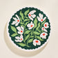 Green and Lavender Floral Coasters - Set of Four