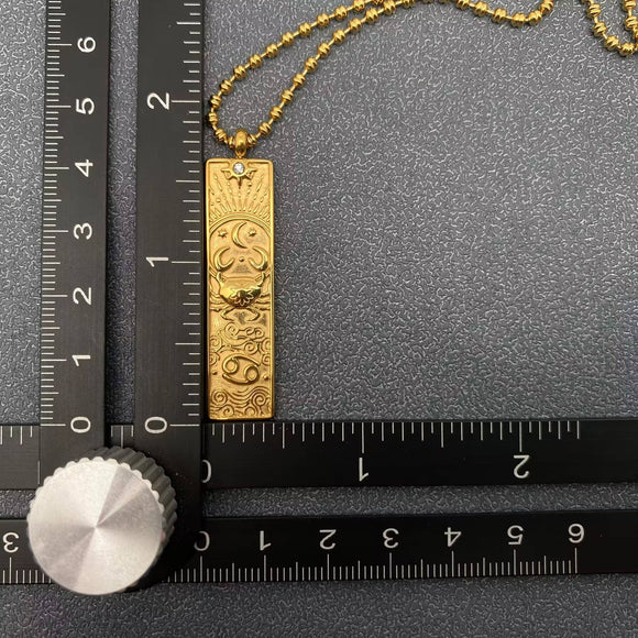 Rectangular Zodiac Necklace