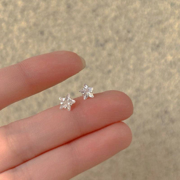 Dainty Tiny Star Stud Earrings