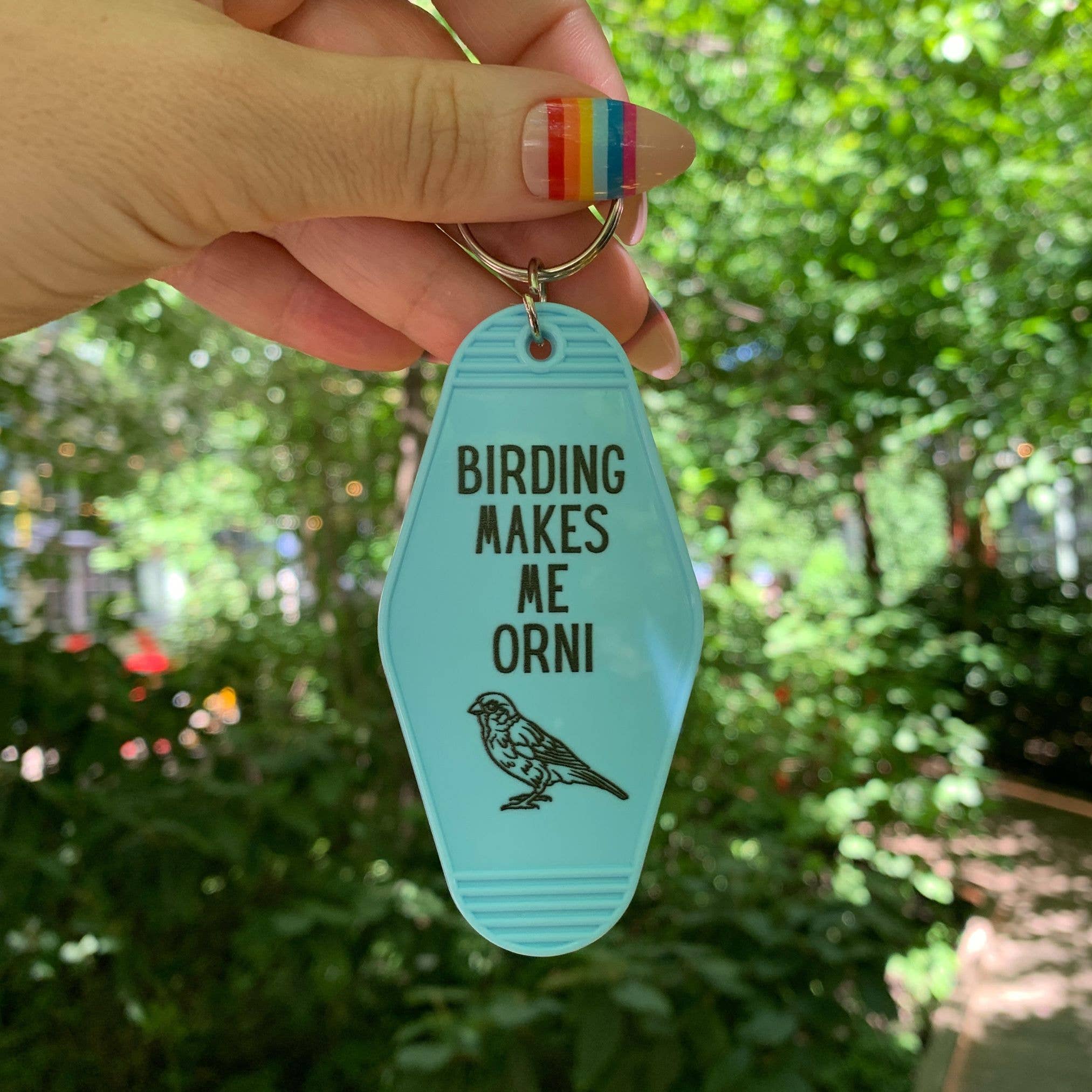 Birding Makes Me Orni Keychain