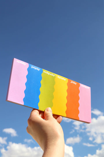 Weekly Wavy Desk Notepad