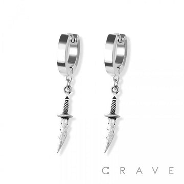 Lightning Dagger Huggie Earrings