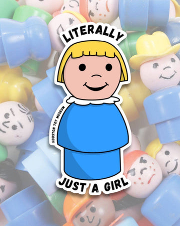Literally Just a Girl Little People Sticker
