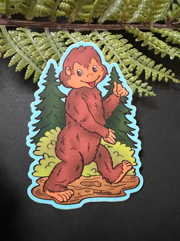Retro Bigfoot Sticker