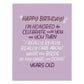 Care About Birds Years Old Birthday Card