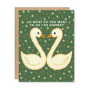 Kissing Swans Dinner Card-1