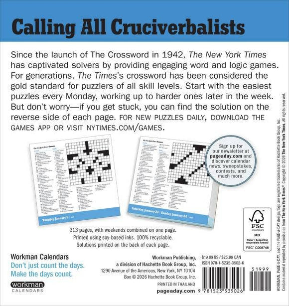The New York Times Crossword Page-A-Day Calendar 2027