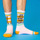 I Like Cats More Than People Gym Crew Socks-8