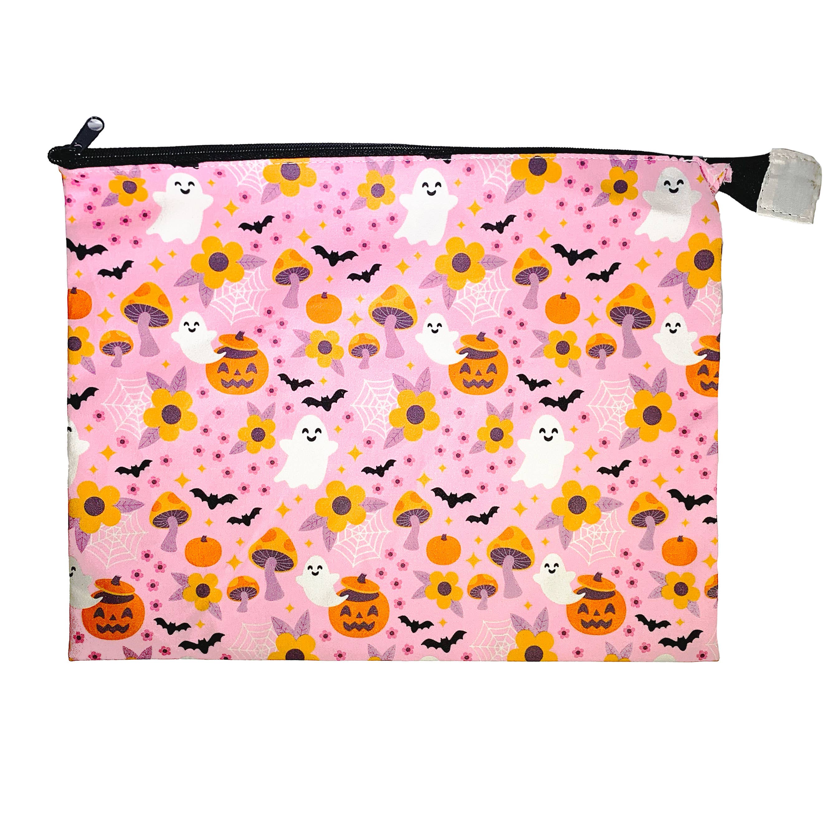 Cute Spooky Floral Halloween Zipper Pouch - 0