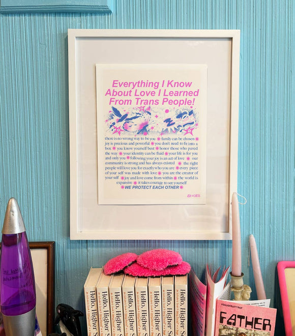 Everything I Know Art I Learned From Trans People Print