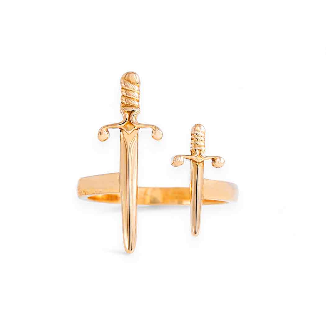 Swords Bronze Adjustable Ring