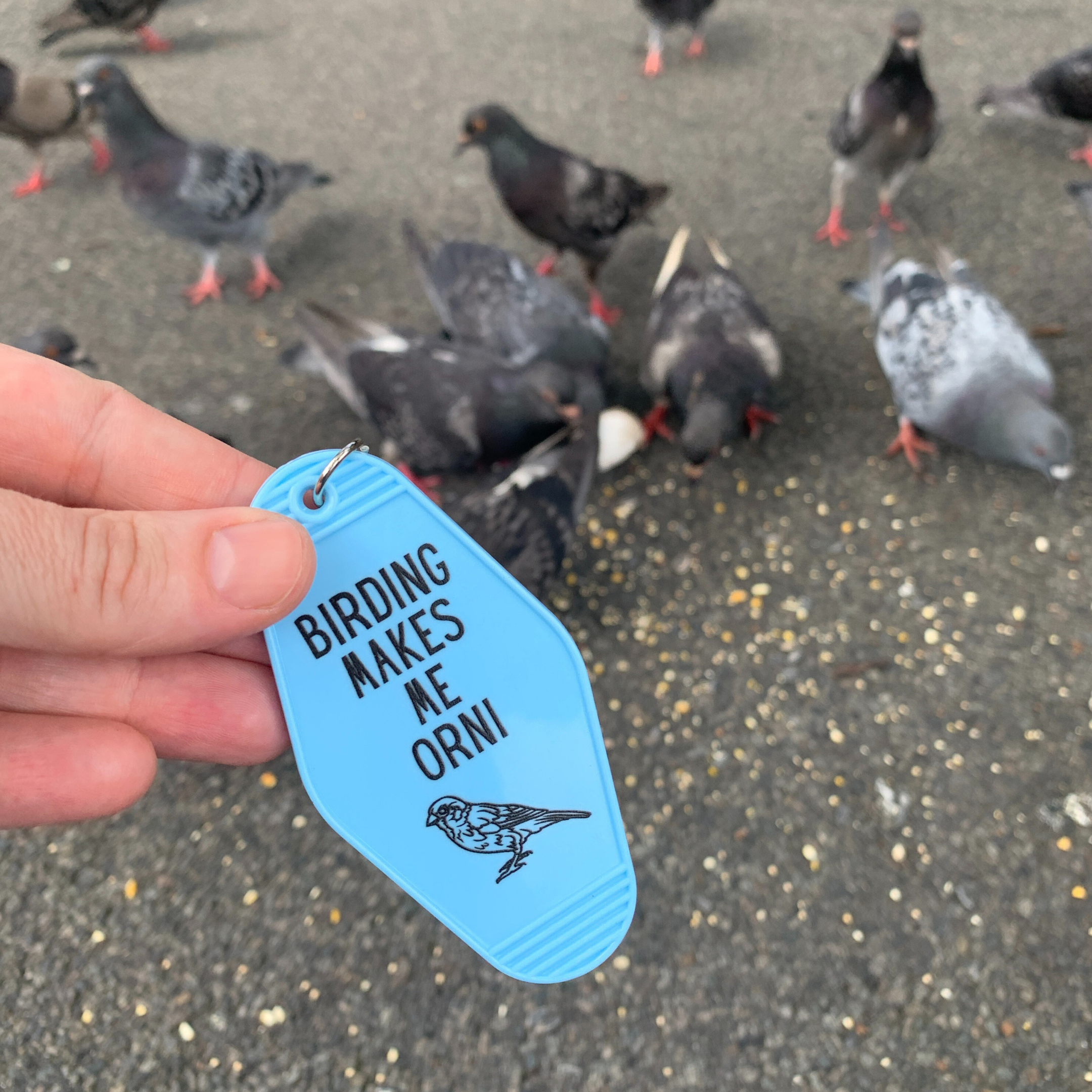 Birding Makes Me Orni Keychain