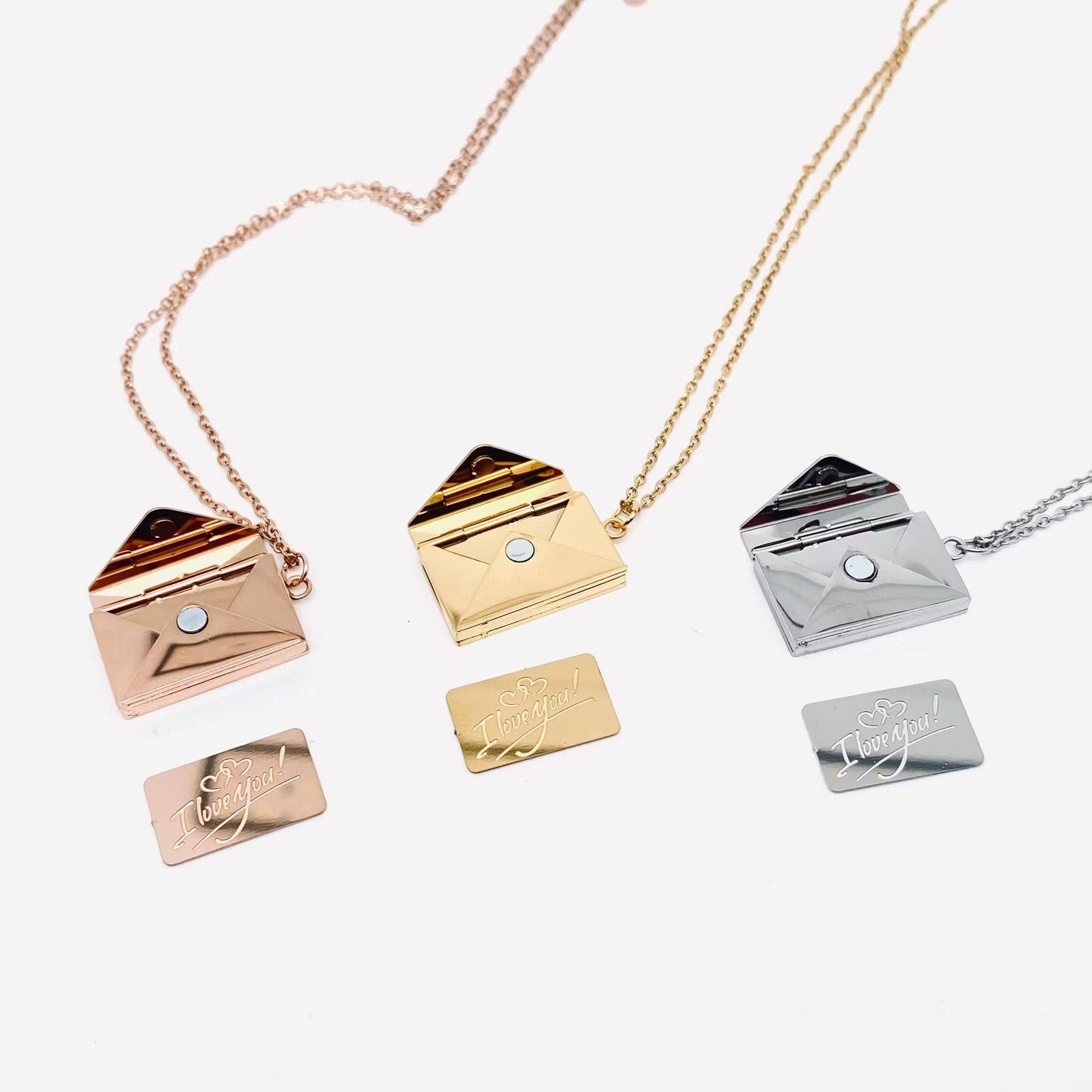 I Love You Envelope Necklace