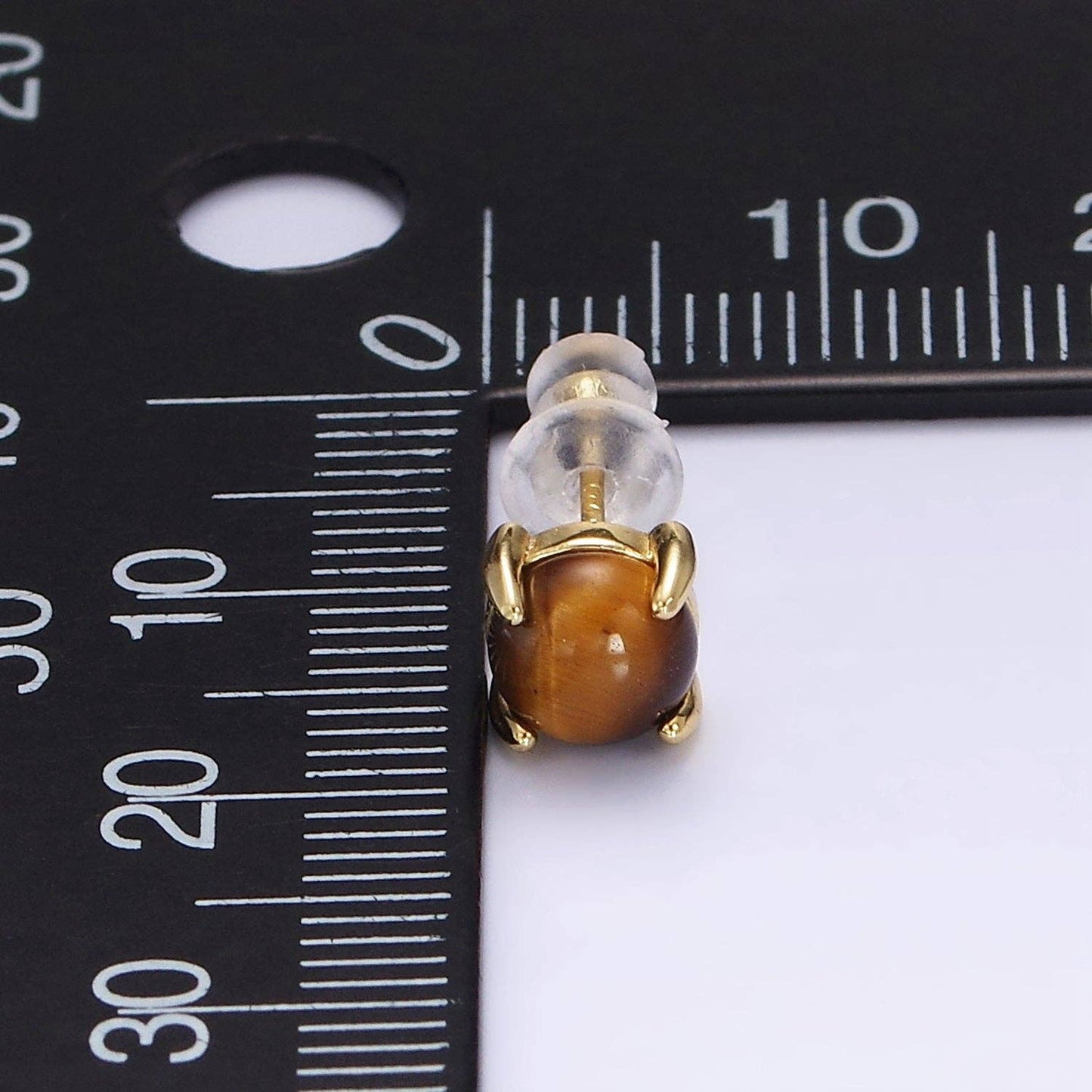 Tiger's Eye Stud Earrings