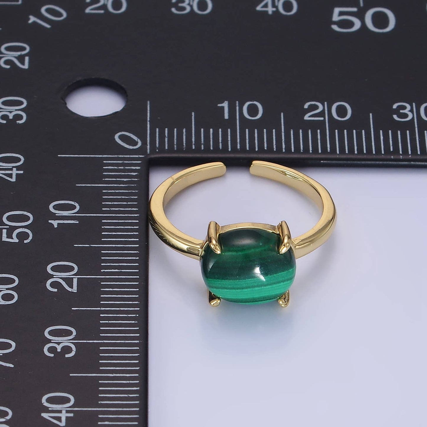 Malachite Solitaire Ring