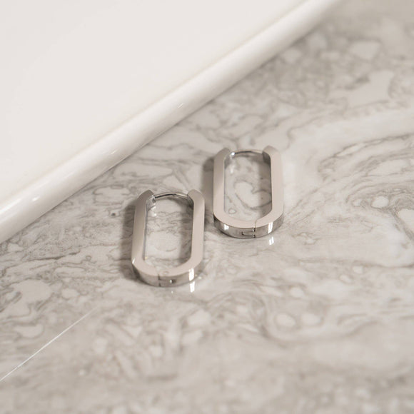 Oval Huggie Earrings