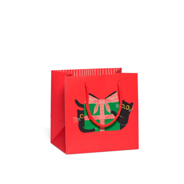 Holiday Black Cat Gift Bag - 0