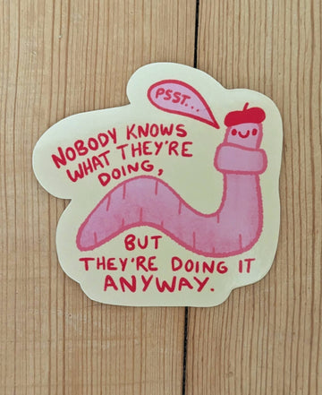 Worm Advice Sticker - 0