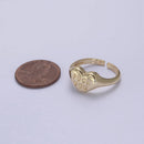 Dainty Heart FU Signet Ring-5