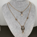 Beetle Double Chain Necklace-1