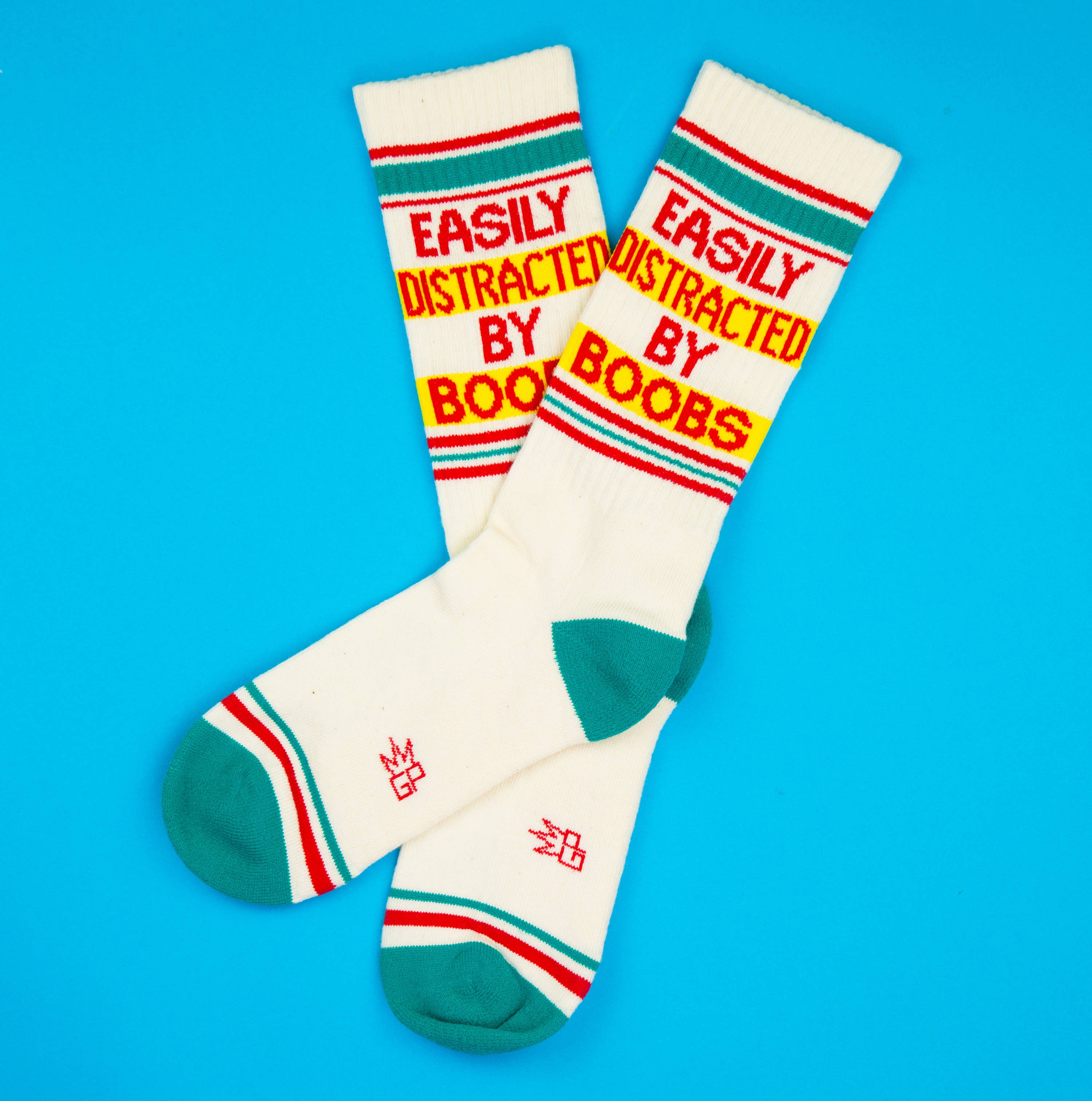 Easily Distracted By Boobs Gym Crew Socks - 0