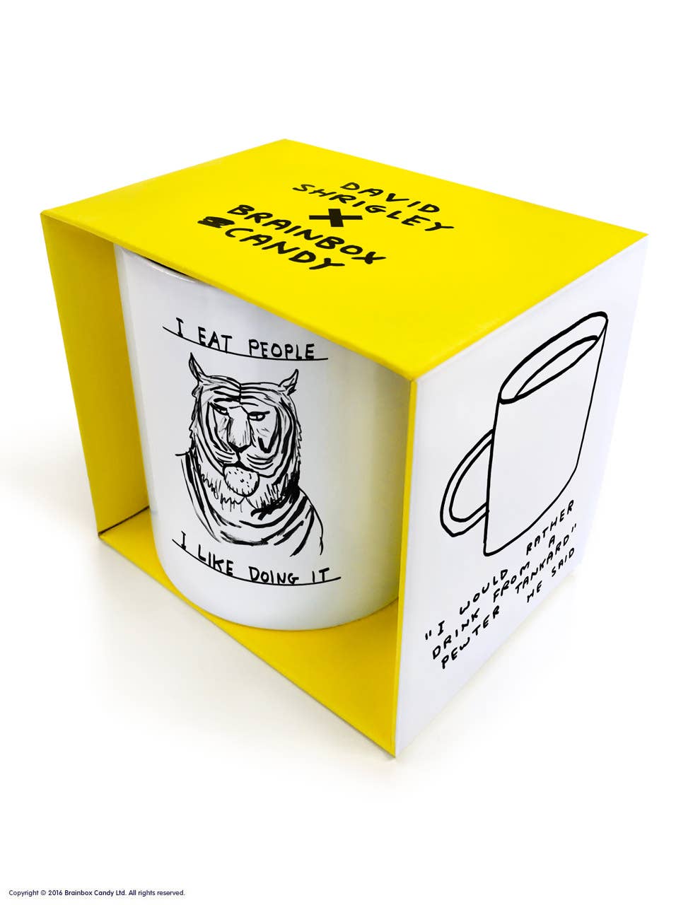 I Eat People Tiger David Shrigley Mug - 0