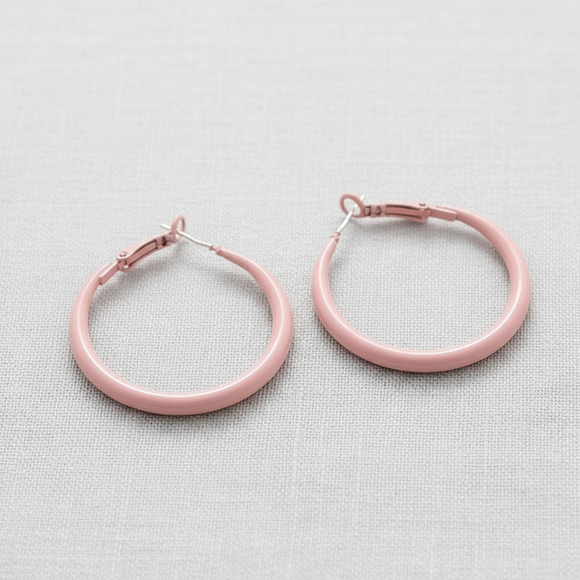 Candy Pink Hoop Earrings