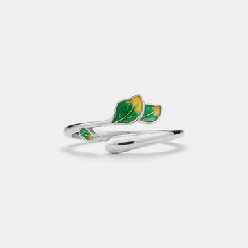 Enamel Olive Leaf Ring