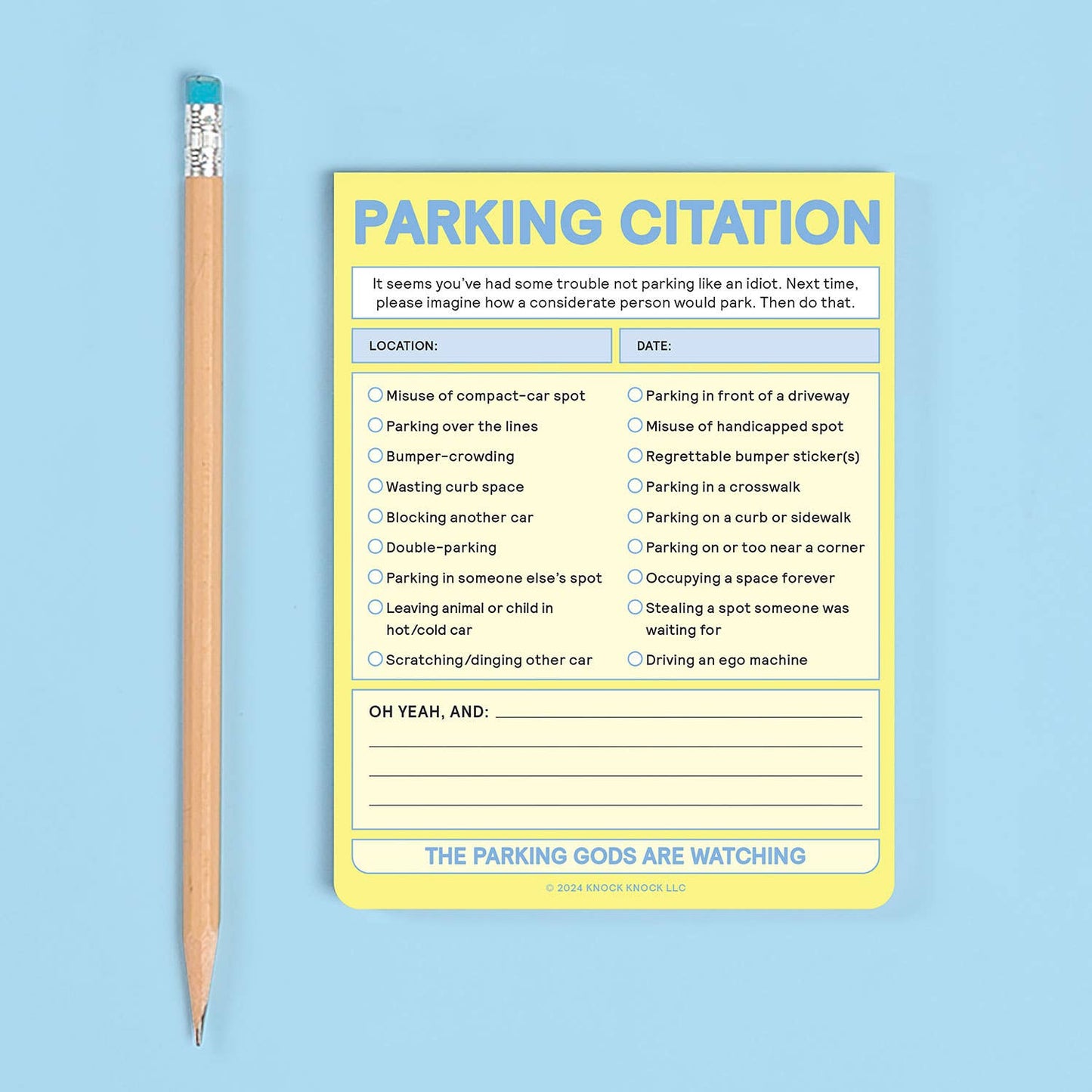 Parking Citation Nifty Note Pad