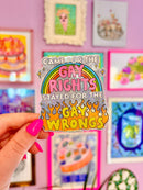 Gay Wrongs Glitter Sticker-3