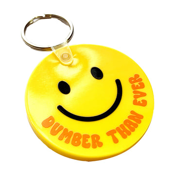Dumber Than Ever Round Vinyl Keychain - 0