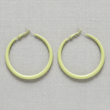 Candy Green Big Hoop Earrings