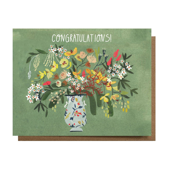 Congratulations! Floral Card