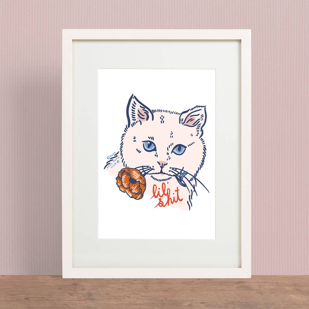 Lil' Shit (Cat) Print - 0