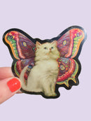 Cat Butterfly Glitter Sticker-3