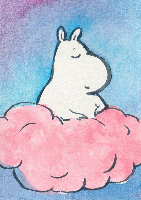 Moomin on a Cloud Mini Print