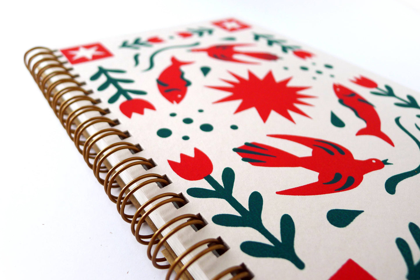 Folk Flower Coil Notebook