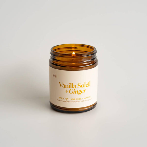 Vanilla Soleil + Ginger Beeswax Candle