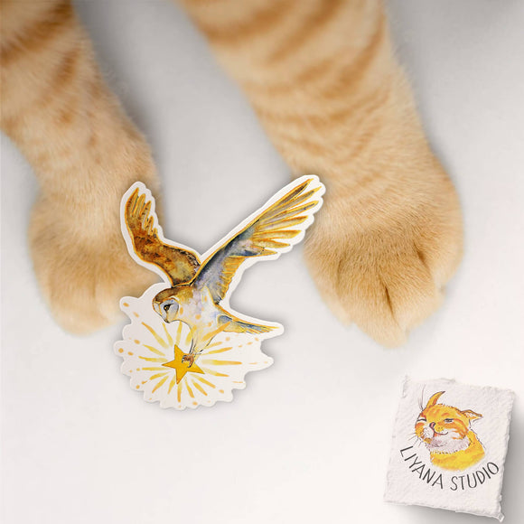 Barn Owl Star Sticker