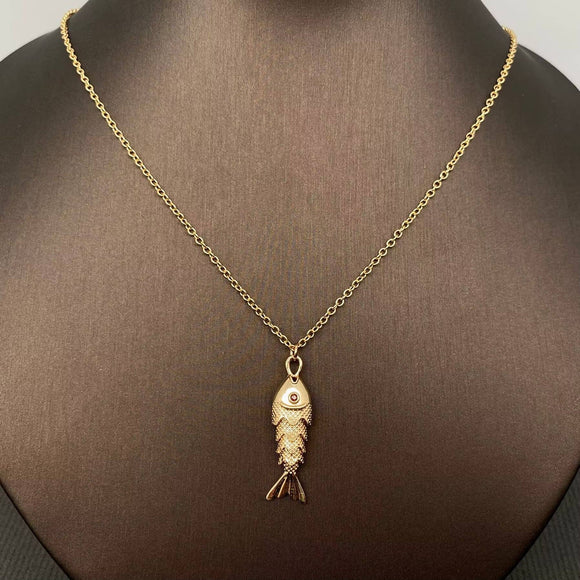 Swinging Tail Fish Necklace