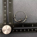 Bird on Branch Hoop Earrings-4