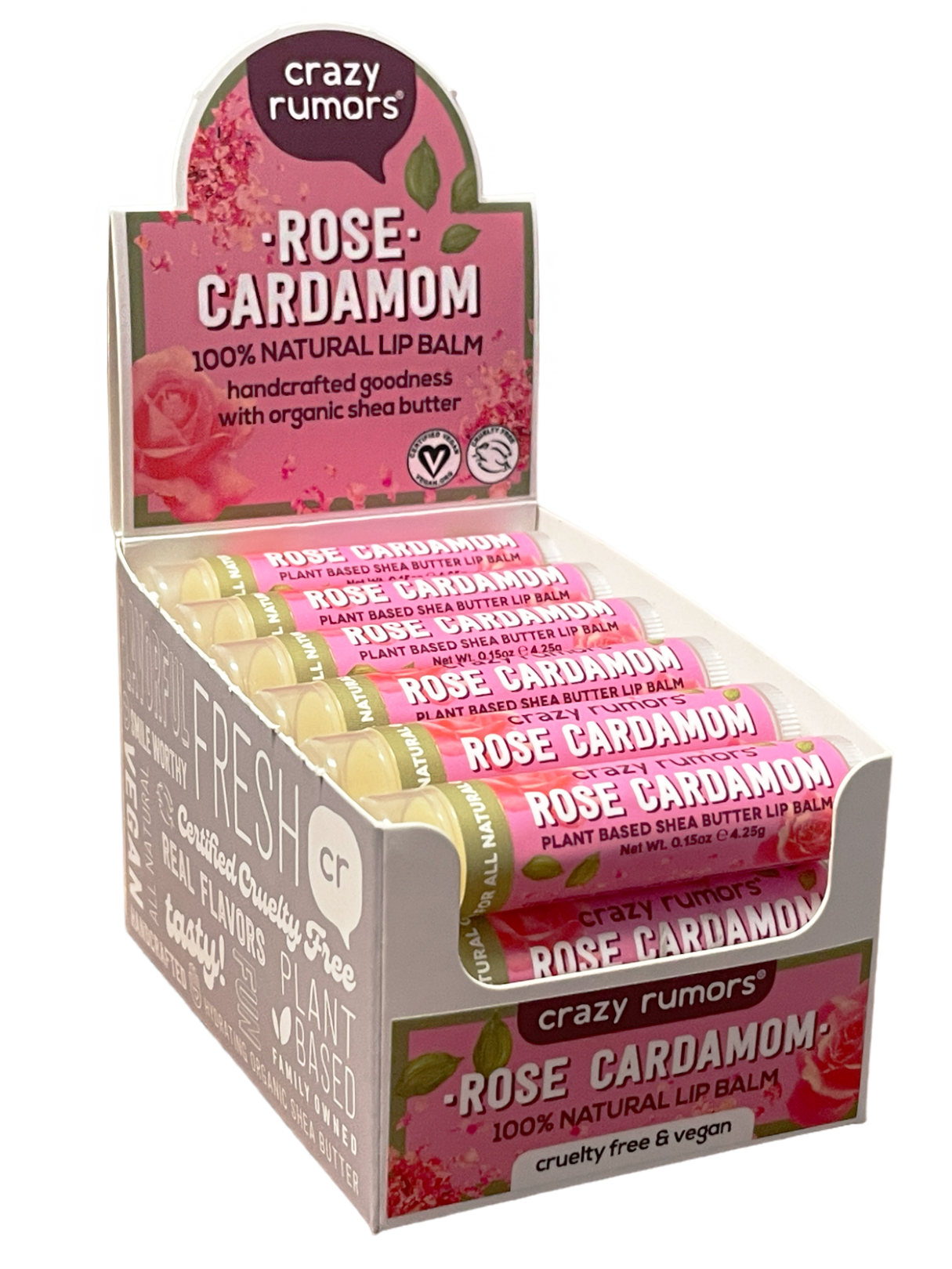 Rose Cardamom Crazy Rumors Lip Balm