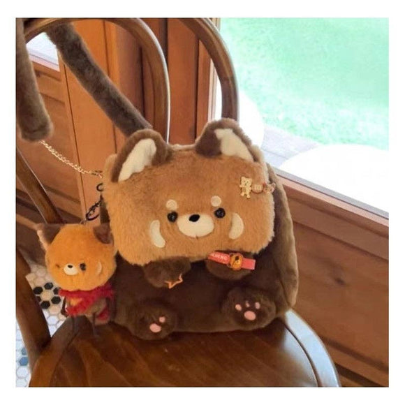 Small Red Panda Plush Backpack