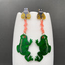 Frog Eating Flies Earrings-1