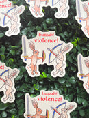 Huzzah! Violence! Medieval Rabbits Sticker-2